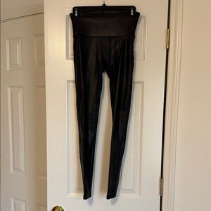 Spanx Faux Leather Black High-Waisted Leggings